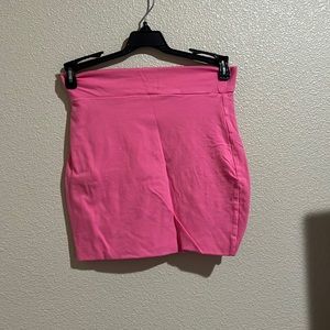 Pink bodycon skirt